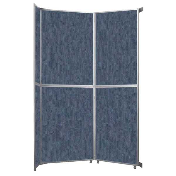 Versare Operable Wall Folding Room Divider 7'11" x 12'3" Ocean Fabric 1070215-2 - main